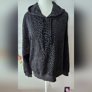 NWT Dex Flocked Velvet Hoodie Plus Size 2X